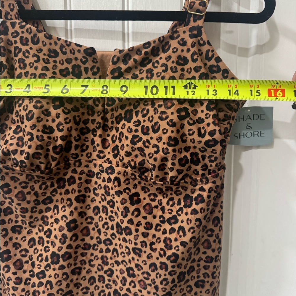 Shade & Shore Brown Leopard Print Tank Top - Picture 2 of 5